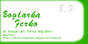 boglarka ferko business card